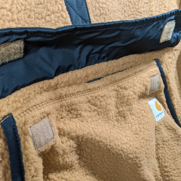 Carhartt Fleece Jacket Mens 2XL Brown Relaxed Fit Snap Front - Picture 10 of 12